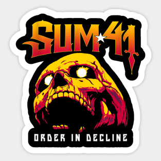 Sum 41 Order In Decline Skull Sticker